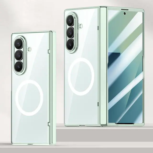 Alt view image 6 of 7 - Screen Protect Case for Samsung Galaxy Z Fold 7 - Compatible with MagSafe, Green