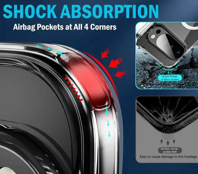 Alt view image 3 of 7 - Clear Acrylic Phone Case for Pixel 10 / Pixel 10 Pro - Compatible with MagSafe
