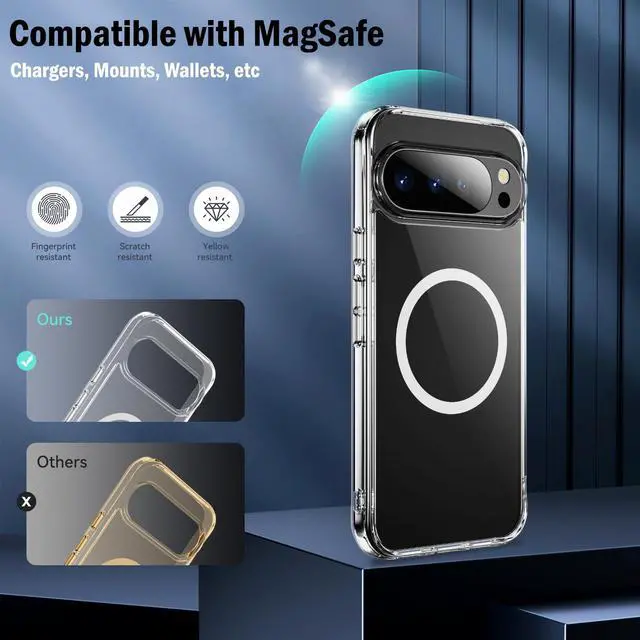 Alt view image 5 of 7 - Clear Acrylic Phone Case for Pixel 10 / Pixel 10 Pro - Compatible with MagSafe
