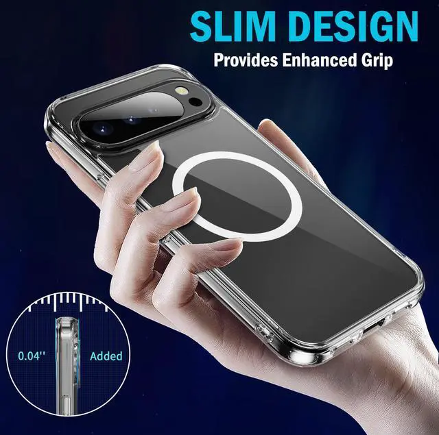 Alt view image 4 of 7 - Clear Acrylic TPU Case for Pixel 10 Pro XL Phone - Compatible with MagSafe