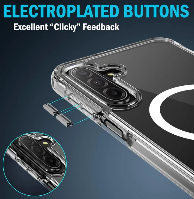 Alt view image 5 of 7 - Clear Case for Samsung Galaxy A17 5G Phone - Compatible with MagSafe Mounts