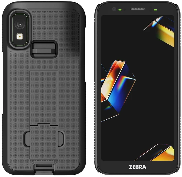 Alt view image 2 of 5 - Black Textured Slim Hard Case Cover Kickstand for Zebra TC501 Mobile Scanner