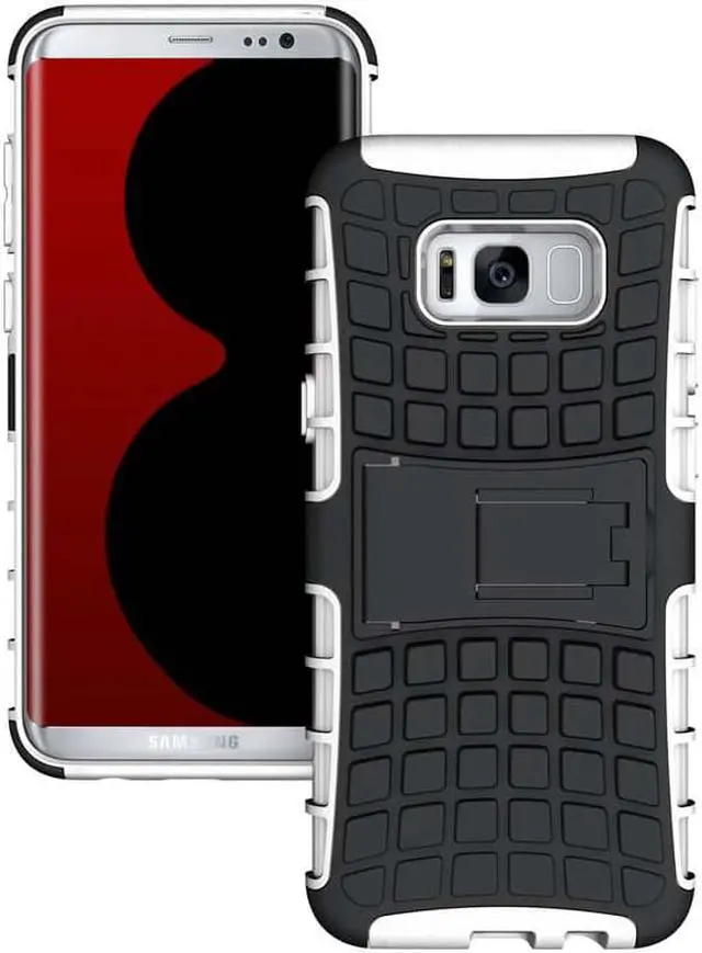 Main image of WHITE GRENADE GRIP SKIN HARD CASE COVER STAND FOR SAMSUNG GALAXY S8 PLUS, S8+