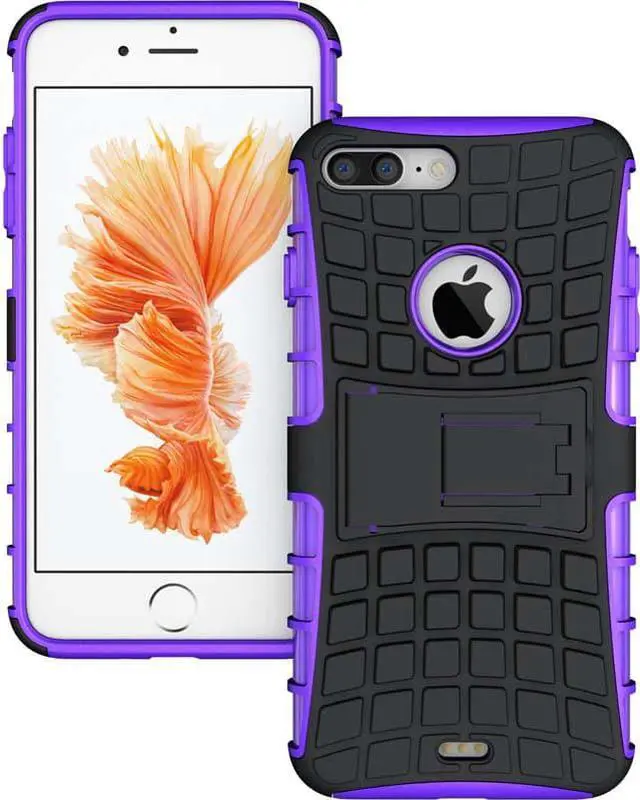 PURPLE GRENADE GRIP RUGGED SKIN HARD CASE COVER STAND FOR APPLE