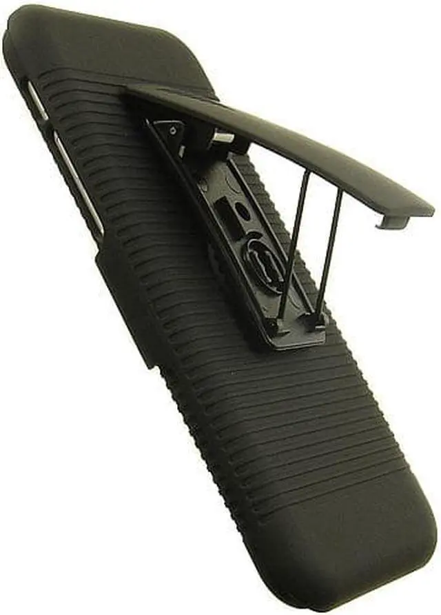 Alt view image 2 of 2 - BLACK RUBBERIZED HARD CASE BELT CLIP HOLSTER STAND FOR APPLE iPHONE 6 6s (4.7")