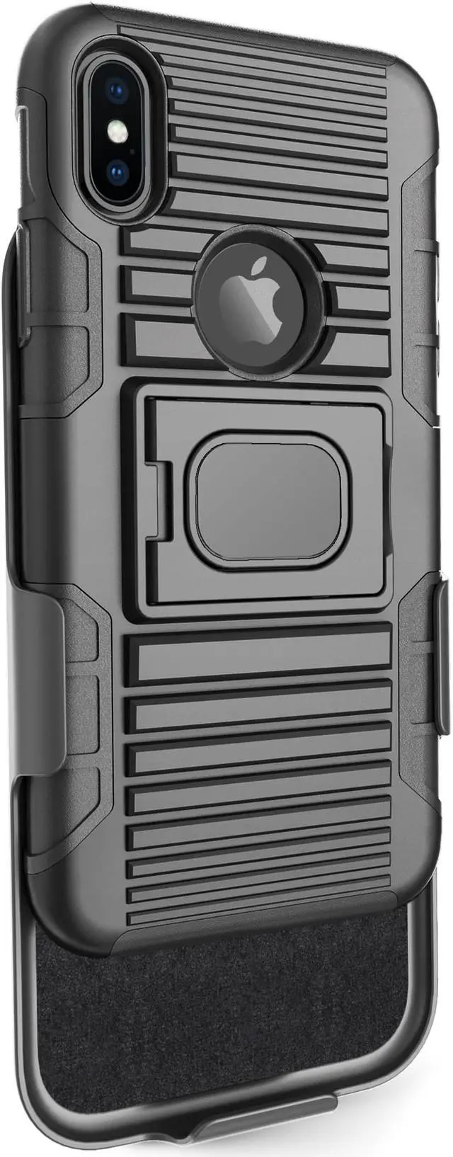 Alt view image 7 of 7 - BLACK MAGNET GRIP CASE + BELT CLIP HOLSTER STAND FOR APPLE iPHONE X / 10