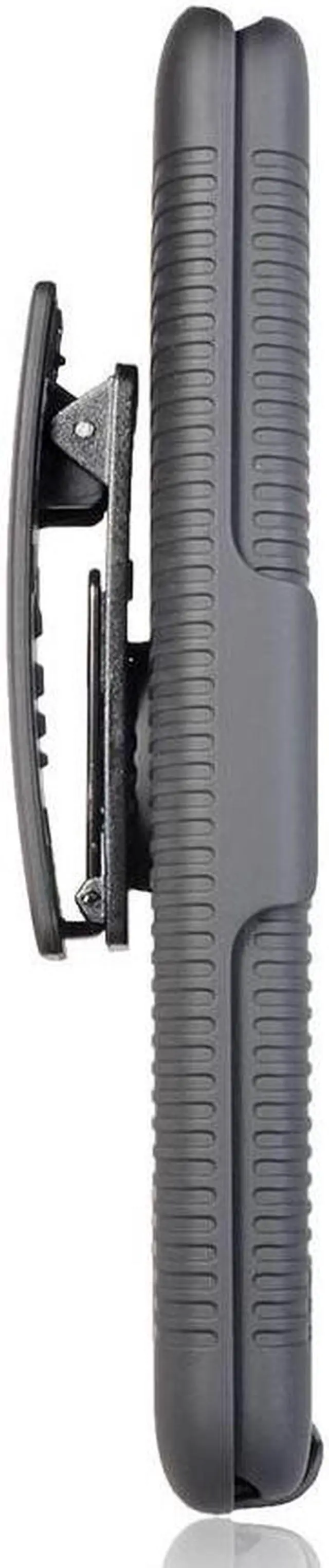 Alt view image 7 of 7 - BLACK RIBBED HARD CASE + BELT CLIP HOLSTER STAND FOR LG PHOENIX-2, K8, ESCAPE-3