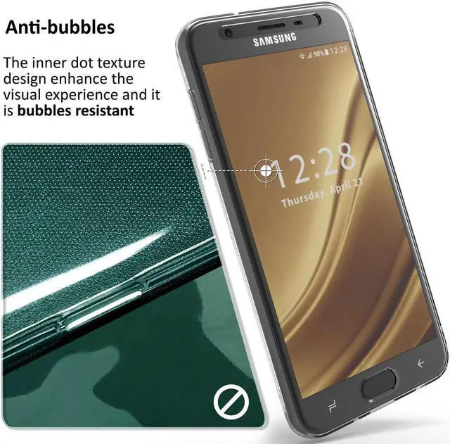 Alt view image 6 of 6 - Clear Screen Guard Full Body Wrap Case Cover for Galaxy J7 Star/Refine/Aero 2018