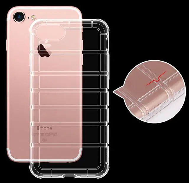 Alt view image 6 of 7 - Clear Airbag Cushion TPU Flexible Grip Case Cover for iPhone SE 2022/2020, 8, 7