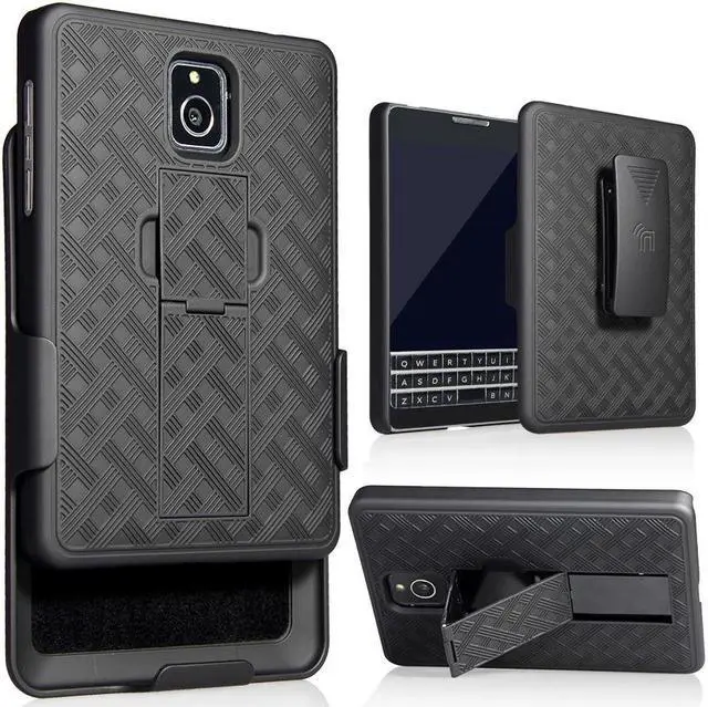 Main image of BLACK KICKSTAND CASE + BELT CLIP HOLSTER FOR ATT BLACKBERRY PASSPORT (SQW100-3)