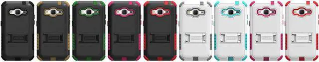 Alt view image 3 of 3 - BLACK TRI-SHIELD CASE COVER STAND SCREEN PROTECTOR FOR SAMSUNG GALAXY CORE PRIME