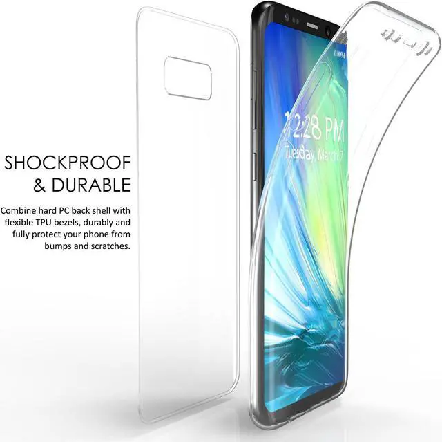 Alt view image 5 of 7 - TRI-MAX CLEAR SCREEN GUARD FULL BODY WRAP CASE FOR SAMSUNG GALAXY S8 PLUS, S8+