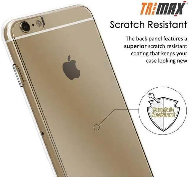 Alt view image 5 of 6 - NEW TRI-MAX CLEAR SCREEN GUARD TPU CASE SLIM COVER FOR APPLE iPHONE 6 PLUS +
