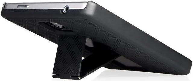 Alt view image 4 of 7 - BLACK KICKSTAND CASE + BELT CLIP HOLSTER FOR ATT BLACKBERRY PASSPORT (SQW100-3)