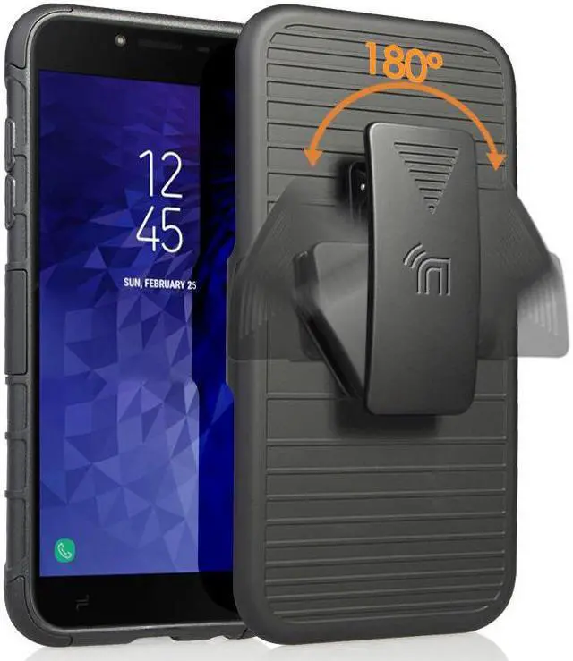 Alt view image 7 of 7 - Black Case + Belt Clip + Magnetic Car Mount for Galaxy J7 Star/Refine/Aero 2018