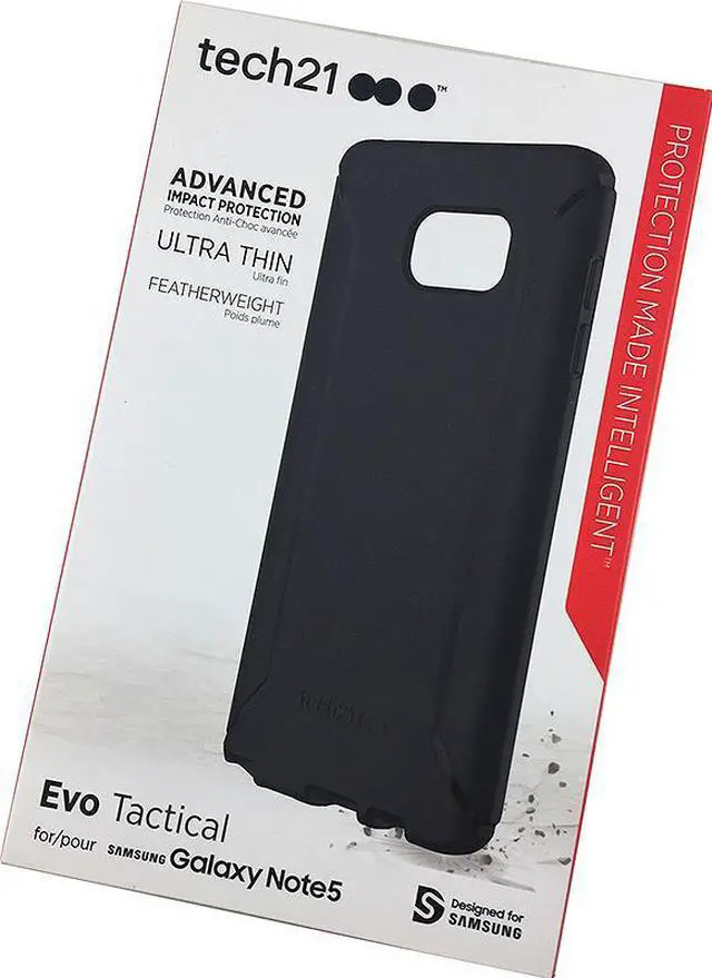 Alt view image 6 of 6 - Tech21 MATTE BLACK EVO TACTICAL ANTI-SHOCK CASE COVER FOR SAMSUNG GALAXY NOTE 5