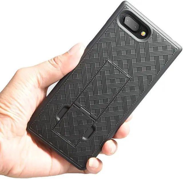 Alt view image 6 of 6 - Black Slim Kickstand Case Hard Cover Stand for BlackBerry Key2, Key 2