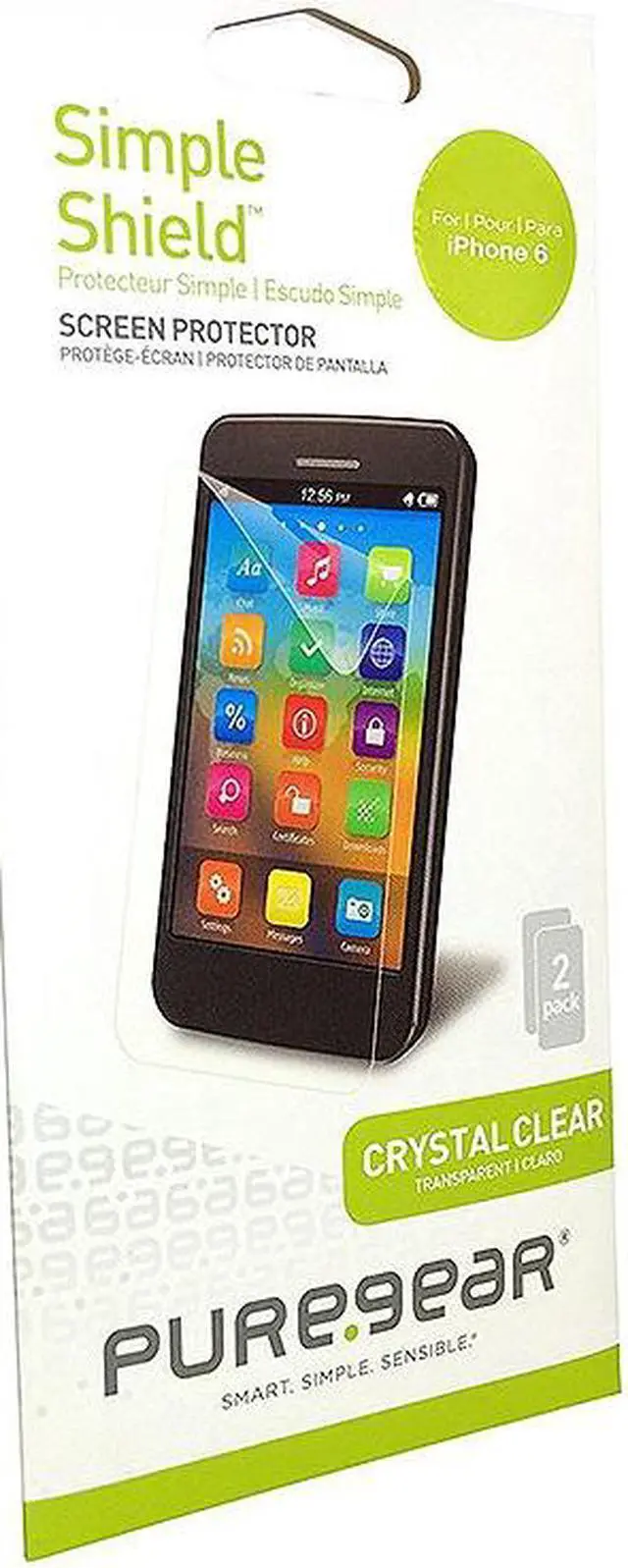 Alt view image 4 of 7 - PureGear Clear 2-Pack Simple Shield for iPhone 6 4.7in 60837PG