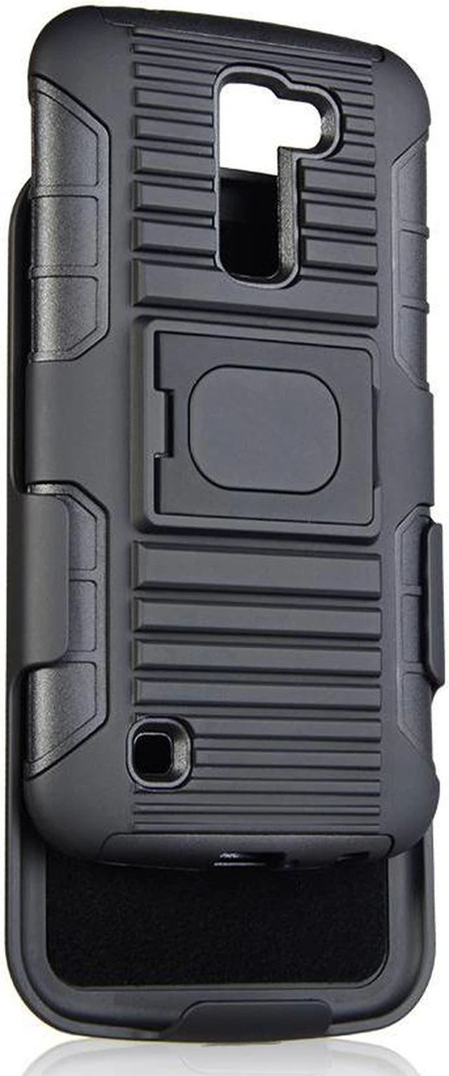 Alt view image 5 of 6 - BLACK GRIP RING CASE + BELT CLIP HOLSTER STAND FOR LG K10, LG PREMIER L62C K420N