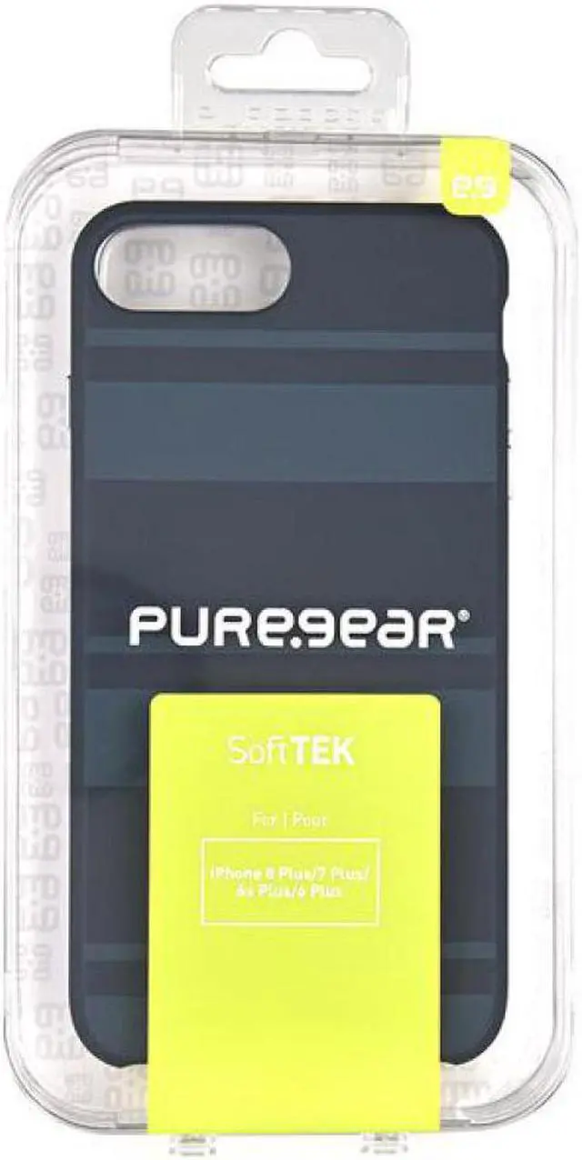 Alt view image 7 of 8 - PureGear Midnight Blue SOFT-TEK Case Skin Cover for iPhone 8 Plus/7 Plus/6 Plus
