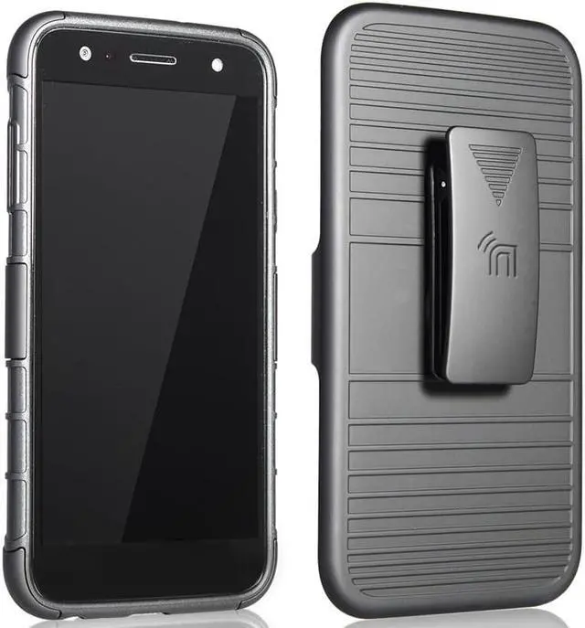 Alt view image 2 of 7 - Black Case + Belt Clip + Magnetic Car Mount for LG X Power 2, X Charge, Fiesta 2