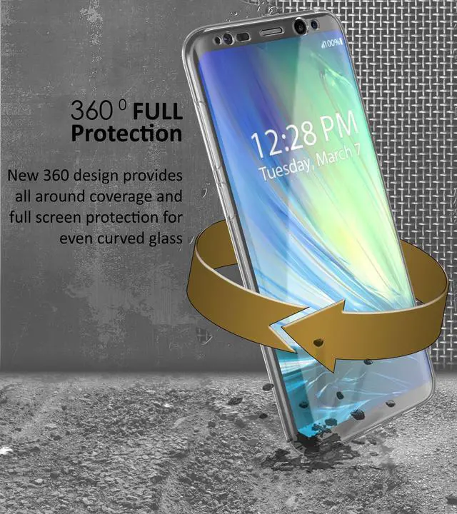 Alt view image 4 of 7 - TRI-MAX CLEAR SCREEN GUARD FULL BODY WRAP CASE FOR SAMSUNG GALAXY S8 PLUS, S8+