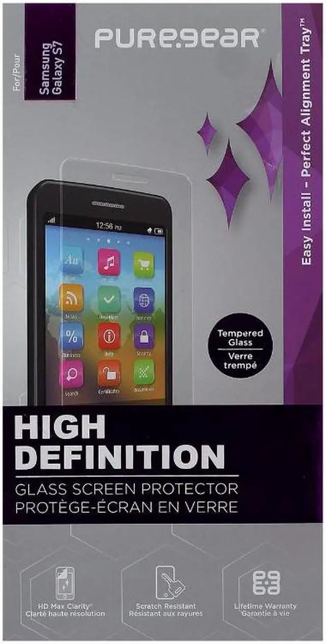 Alt view image 3 of 9 - PureGear 0.45mm Tempered Glass Screen Protector Samsung Galaxy S7 High Def