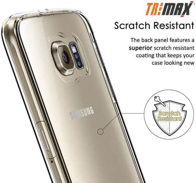 Alt view image 5 of 6 - TRI-MAX TRANSPARENT CLEAR SCREEN GUARD TPU CASE SLIM COVER FOR SAMSUNG GALAXY S6