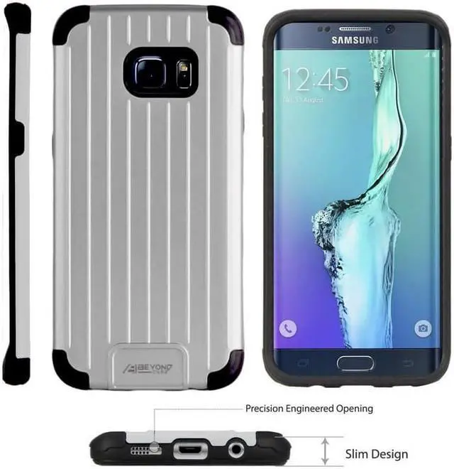 Alt view image 2 of 4 - SILVER MATTE METALLIC SLIM DUO-SHIELD CASE COVER FOR SAMSUNG GALAXY S6 EDGE PLUS