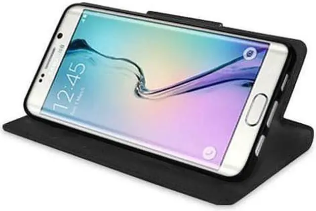 Alt view image 4 of 5 - BLACK INFOLIO WALLET CREDIT CARD ID CASE STAND FOR SAMSUNG GALAXY S6 EDGE PLUS +