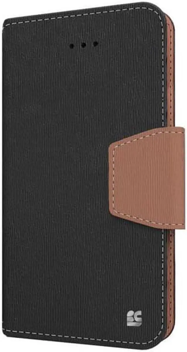 Main image of BLACK BROWN INFOLIO WALLET CREDIT CARD ID CASH CASE STAND FOR iPHONE 6 PLUS 5.5"