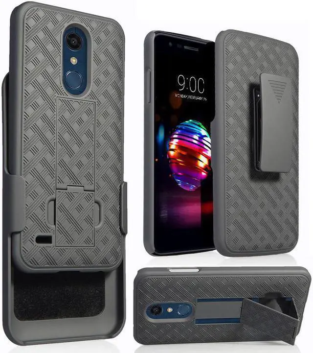 Black Case Belt Clip Holster for LG K30, Phoenix Plus, Premier