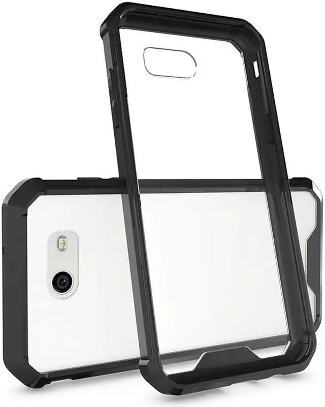 Main image of BLACK/CLEAR ANTI-SHOCK TPU CASE HARD COVER FOR SAMSUNG GALAXY J3 EMERGE 2017