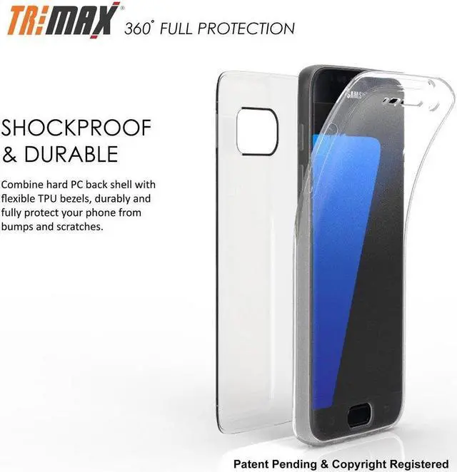 Alt view image 3 of 7 - TRI-MAX CLEAR SCREEN GUARD TPU CASE SLIM COVER FOR SAMSUNG GALAXY S7 EDGE