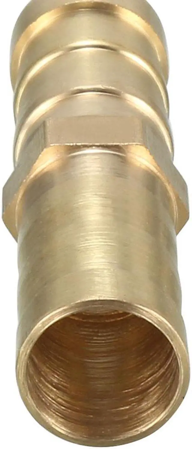 Alt view image 3 of 3 - 10mm Brass Barb Hose Fitting Straight Connector Joiner Air Water Fuel Boat 10pcs