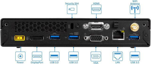 Refurbished: Lenovo ThinkCentre M93p Tiny Desktop, Intel Dual-Core