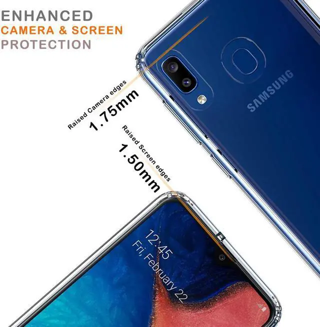 Alt view image 4 of 6 - AquaFlex Transparent TPU Anti-Shock Clear Case Slim Cover for Samsung Galaxy A20