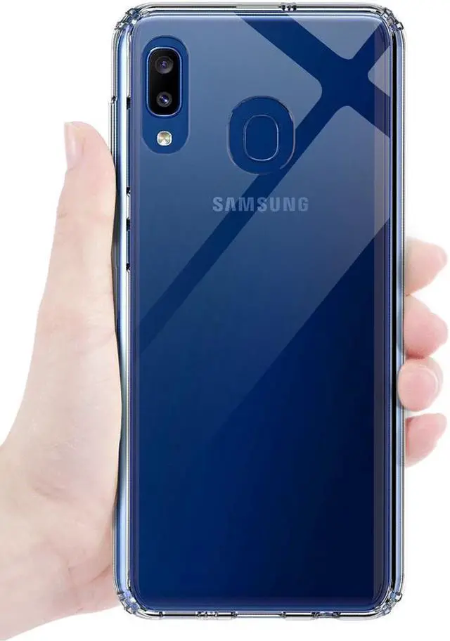 Alt view image 5 of 6 - AquaFlex Transparent TPU Anti-Shock Clear Case Slim Cover for Samsung Galaxy A20
