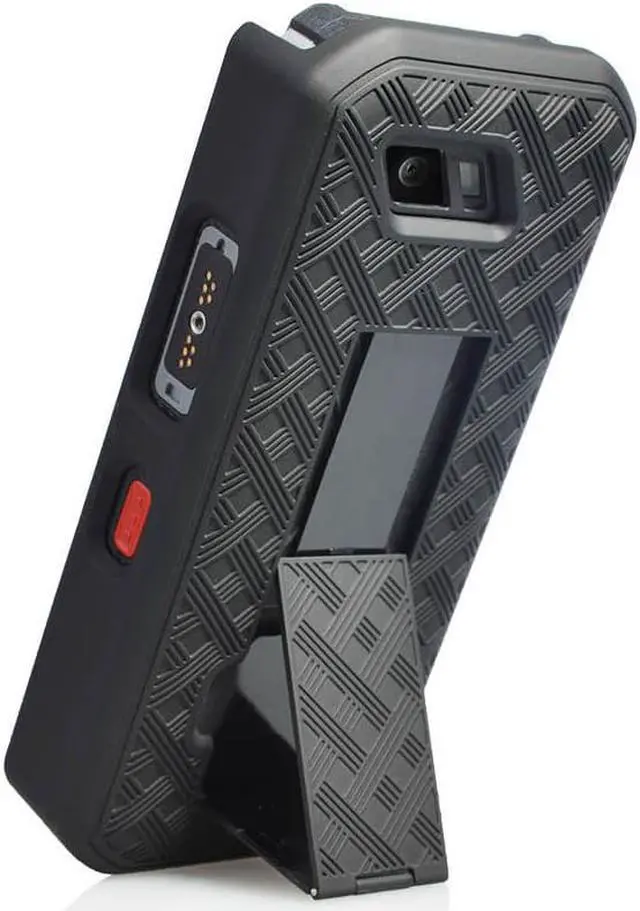 Alt view image 4 of 7 - Black Case Kickstand Cover + Belt Clip Holster for Sonim XP5s Phone (XP5800)