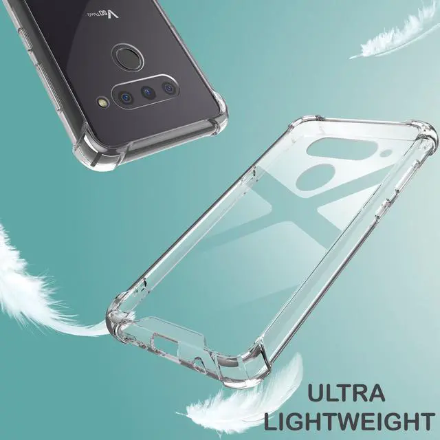Alt view image 4 of 6 - AquaFlex Transparent TPU Anti-Shock Clear Case Cover for LG V50 ThinQ (2019)