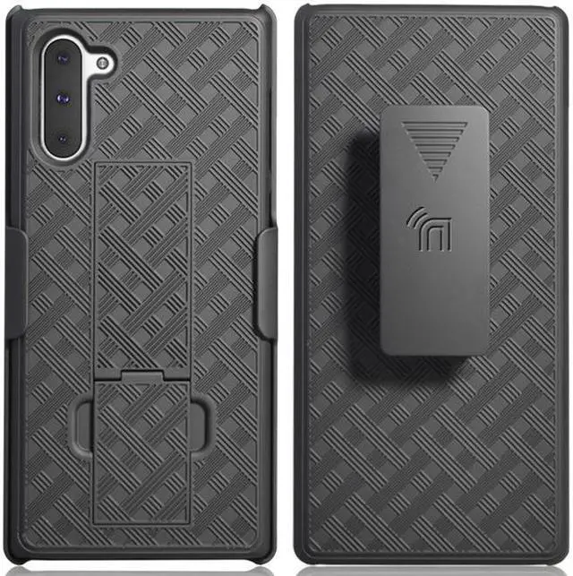 Alt view image 3 of 7 - Black Case Kickstand Cover + Belt Clip Holster Holder for Samsung Galaxy Note 10