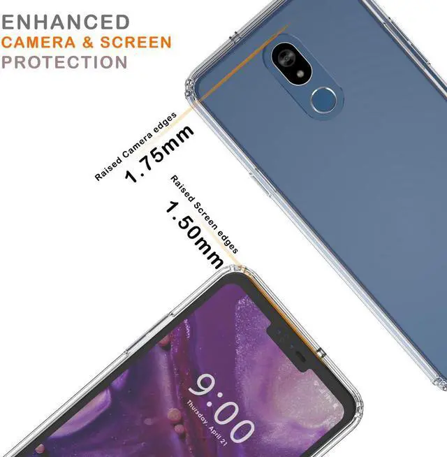 Alt view image 4 of 6 - AquaFlex Transparent TPU Anti-Shock Clear Case Slim Cover for LG Stylo 5