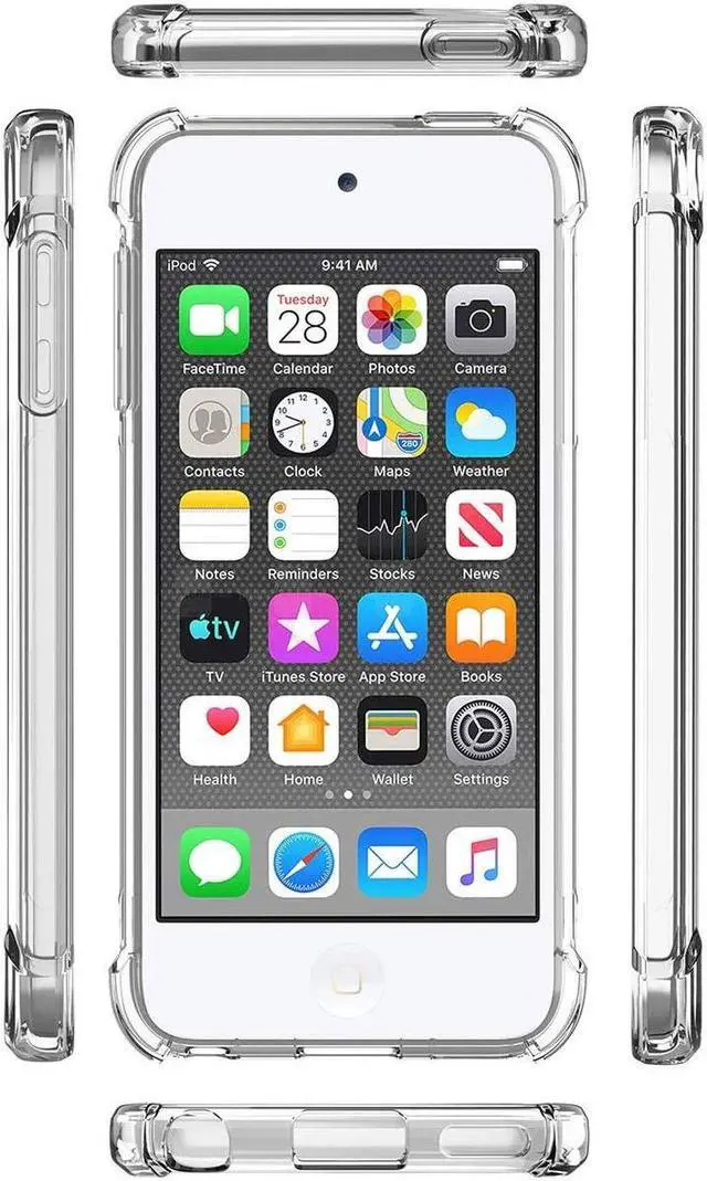 Alt view image 2 of 7 - Clear Anti-Shock Transparent Case Slim Cover for Apple iPod Touch 7 6 5