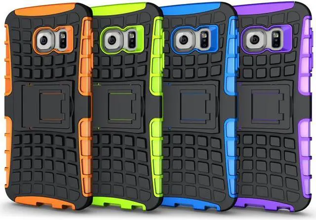 Alt view image 5 of 5 - WHITE GRENADE GRIP SKIN HARD CASE COVER STAND FOR SAMSUNG GALAXY S6 EDGE SM-G925