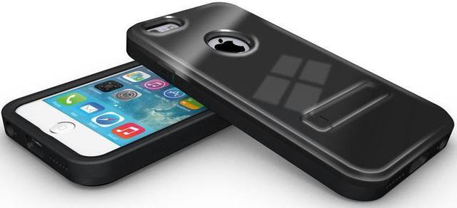 Alt view image 3 of 6 - BLACK SLIM TOUGH SHIELD GLOSSY ARMOR HYBRID CASE COVER SKIN FOR iPHONE 6 (4.7")