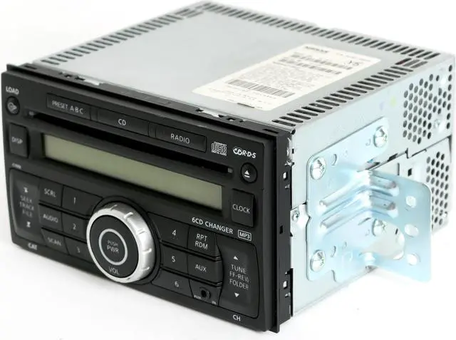 Alt view image 3 of 6 - Nissan Versa 2007-09 Radio AM FM 6 Disc mp3 CD w Aux Input 28185EM33A Face CY05E