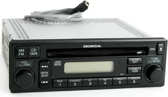 Alt view image 2 of 7 - Honda Accord 01-02 Radio AM FM CD Aux Input w Code 39100-S84-A410-M1 2PA1