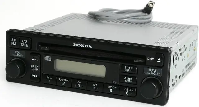 Alt view image 3 of 7 - Honda Accord 01-02 Radio AM FM CD Aux Input w Code 39100-S84-A410-M1 2PA1