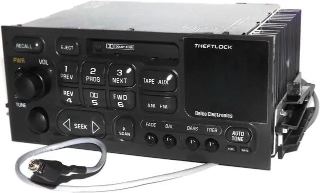 Alt view image 5 of 7 - 1995-2002 GMC Chevrolet Cadillac AM FM Cassette Radio w Aux On Pigtail 09354155