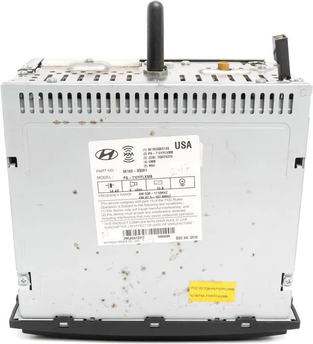 Alt view image 6 of 6 - 2011 Hyundai Sonata AM FM Single Disc CD mp3 Radio w Satellite 96180-3Q001